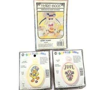 Cross-Stitch kits Springtime Cute Mother's Day Beach Bunny Spring Duck Mini  3pc